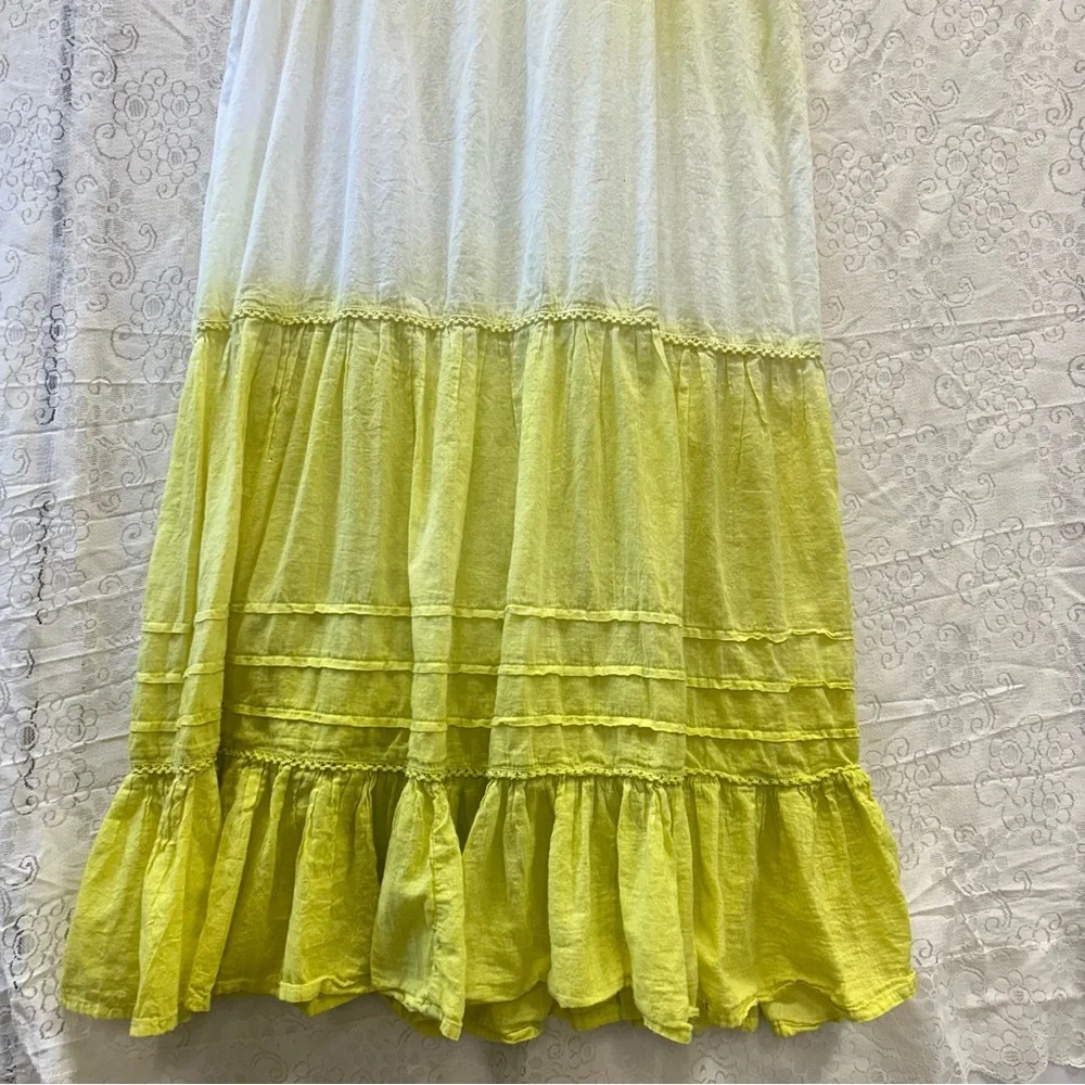 Earthbound Trading Co. XL lime green and white ombré maxi dress - Picture 6 of 14